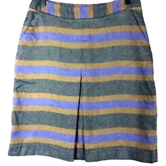Boden Dresses & Skirts - Boden purple, brown, and black Striped Skirt size 8 regular